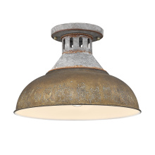 Golden 0865-SF AGV-RUST - Golden Lighting Kinsley 1-light Semi-Flush Mount in Antique Rust shade